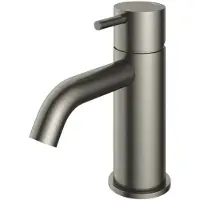 Hotbath Cobber - Wastafelmengkraan - zonder Waste - Laag - Geborsteld Nikkel - Opbouw - Nikkel - V01