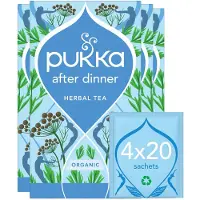 Pukka Tea After Dinner - 80 Theezakjes - Biologische Kruidenthee - Anijs, Zoethout en Kardemom - 4 x 20 zakjes - Thee Voordeelverpakking
