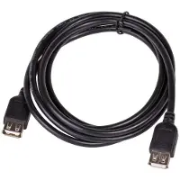 Akyga AK-USB-06 USB 2.0 verlengkabel/datakabel/aansluitkabel, type A naar type A, 1,8 meter, zwart
