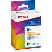 Edding Inktcartridge vervangt Epson T0711+12+13+14 MP Compatibel Combipack Zwart, Cyaan, Magenta, Geel EDD-407 18-407-01