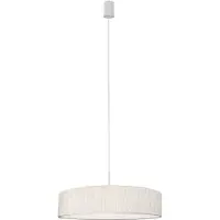 Nowodvorski Lighting Hanglamp Turda, dimbaar, wit / opaal, Woon-/ Eetkamer, Textiel / Stof / Zijde, Modern, Hanglamp