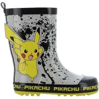 Pokémon - Regenlaarzen kinderen van 2 tot 8 jaar - Pikachu Rubberen kinderlaarzen - Regenlaarsjes voor jongens - Maat 33 - Grijs
