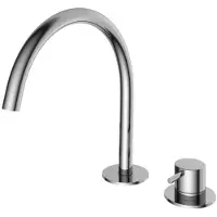 Hotbath Cobber - Wastafelmengkraan - zonder Waste - Laag - Chroom - Opbouw - Chroom - V07
