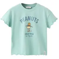 Mango T-shirt lichtblauw Meisjes Katoen Ronde hals Printopdruk - maat 98