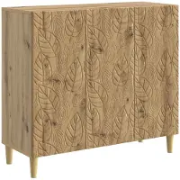 vidaXL Dressoir Artisanaal eiken 89 x 34,5 x 80 cm Bewerkt hout