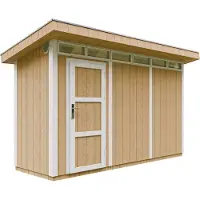 Timbela M902-HARVEST HONEY - LP SmartSide Tuinhuis op houtbasis - 4 m² - 161xL412xH239 cm - met vloer en verf