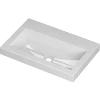 Ink Roots Wastafel Porselein Zonder Kraangat - 600x400x60 mm - Glans Wit