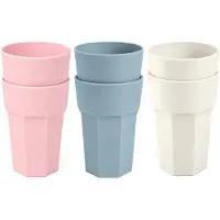 PlasticForte onbreekbare drinkglazen - 6x stuks - kunststof/plastic - mix van 3 kleuren - 520 ml - 13 cm