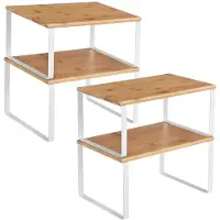 Songmics - Kruidenrek - Kruidenrek Set van 4 - Uitbreidbaar en Stapelbaar - Met Metalen Frame