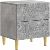vidaXL Nachtkastje Betongrijs 43 x 34,5 x 48 cm Bewerkt hout