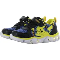 Leomil Pokémon - Schoenen voor jongens met lichtjes - Pikachu Sneakers voor kinderen met klittenband - Lichtgevende kindersneaker - Maat 27 - Zwart