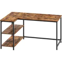 Vasagle - Bureau - L-vorm Bureau - Met Opbergruimte - In Hoogte Verstelbaar - Ideaal voor Homeoffice