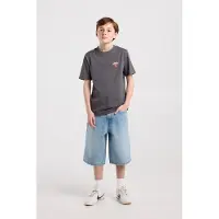 America Today T-shirt met backprint antraciet Grijs Jongens Katoen Ronde hals - maat 134/140