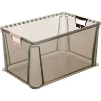 Keeeper Opbergbox 'luis', 64 liter, grijs-transparant