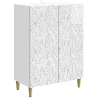 vidaXL Dressoir Hoogglans Wit 66 x 34,5 x 90 cm Bewerkt hout