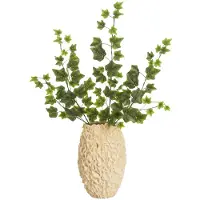 Mica Decorations Kunstplant takken Hedera - 3x - H63 cm - groen - kunststof - bladgroen - siertakken - klimop