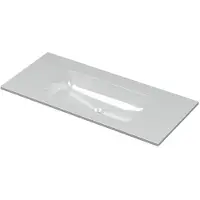 Ink Aspekt Wastafel Porselein Midden Zonder Kraangat - 1000x450x15 mm - Glans Wit