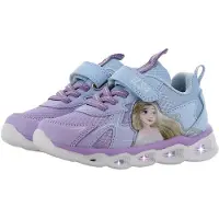 Leomil Frozen - Schoenen voor meisjes met lichtjes - Elsa sneakers voor kinderen met klittenband - Lichtgevende kindersneaker - Maat 31 - Paars