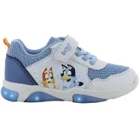 Leomil Bluey - Schoenen voor jongens met lichtjes - Bluey en Bingo Sneakers voor kinderen met klittenband - Lichtgevende kindersneaker - Maat 27 - Wit
