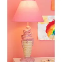 J-Line lamp ijsje roze/beige - polyresin - 40 W - 47.5 cm