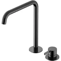 Hotbath Ace - Wastafelmengkraan - zonder Waste - Hoog - Geborsteld Zwart PVD - Opbouw - Messing - V04
