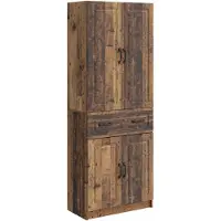 vidaXL Kast Set 2 st Oud hout Bewerkt hout