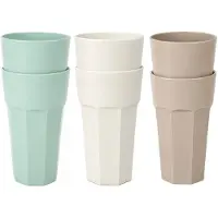 PlasticForte onbreekbare drinkglazen - 10x stuks - kunststof/plastic - mix van 3 kleuren - 600 ml - 16 cm - stapelbaar