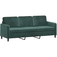 vidaXL Driezitsbank 180 cm fluweel donkergroen