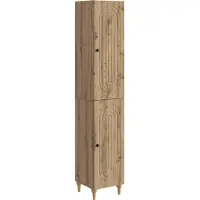 vidaXL Kast Set 2 st Artisanaal eiken Bewerkt hout