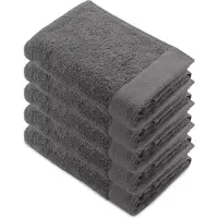 Walra Remade Handdoeken 50x100 - set van 5 - Zware kwaliteit 550 g/m2 - Antraciet