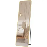 Songmics - Spiegel - Spiegel staand - Rechthoekig - Aluminium Frame - Voor Slaapkamer Woonkamer Garderobe
