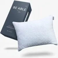 BE ABLE Aanpasbaar Hoofdkussen – Traagschuim Kussen 50x70CM – Vermindert Nekklachten – Ergonomisch – Memory Foam Slaapkussen – Geschikt voor rug-, zij- en buikslapers – 2 Hoezen