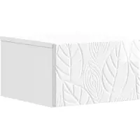 vidaXL Muurbevestigde Nachttafel Hoogglans Wit 49 x 34,5 x 20 cm
