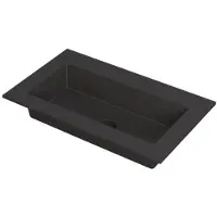 Ink Kraft Wastafel Enkele Bak Zonder Kraangat - 800x450x10 mm - Quartz Zwart