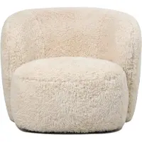 Ptmd Aphrodite Fauteuil Small Fur Beige