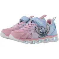 Disney Lilo & Stitch - Schoenen voor meisjes met lichtjes - Stitch Sneakers voor kinderen met klittenband - Lichtgevende kindersneaker - Maat 29 - Roze