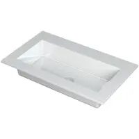 Ink Kraft Wastafel Enkele Bak Zonder Kraangat - 800x450x10 mm - Glans Wit