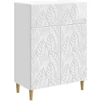 vidaXL Dressoir Hoogglans Wit 66 x 34,5 x 90 cm Bewerkt hout