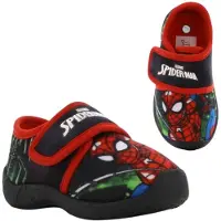 Marvel Spiderman - Pantoffels kinderen voor jongens - Sloffen kind met klittenbandsluiting - Schoenen van 2 tot 8 jaar - Maat 27 - Zwart