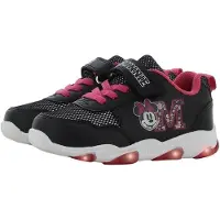Leomil Disney Minnie - Schoenen voor meisjes met lichtjes - Minnie Mouse Sneakers voor kinderen met klittenband - Lichtgevende kindersneaker - Maat 27 - Zwart