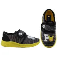 Leomil Pokémon - Pantoffels kinderen voor jongens - Pikachu Sloffen kind met klittenbandsluiting - Schoenen van 2 tot 8 jaar - Maat 30 - Grijs