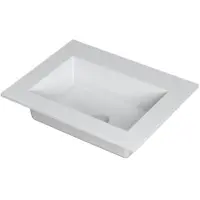 Ink Kraft Wastafel Enkele Bak Zonder Kraangat - 600x450x10 mm - Mat Wit