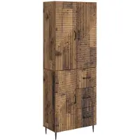 vidaXL Kast Set 2 st Oud hout Bewerkt hout