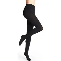 Falke Pure Matt eenkleurig materiaal ondoorzichtig 100 DEN panty dames zwart - maat XL