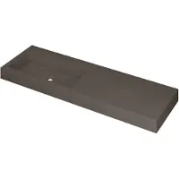 Ink Momento Wastafel Quartz Wasbak Links Zonder Kraangat - 1400x450x90 mm - Quartz Beton