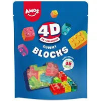 Amos 4D candy - bricks - bouwblokjes gummy snoep 140g x 12 zakjes