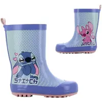 Disney Lilo & Stitch - Regenlaarzen kinderen van 2 tot 8 jaar - Angel en Stitch Rubberen kinderlaarzen - Regenlaarsjes voor meisjes - Maat 24 - Paars