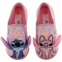 Leomil Lilo & Stitch - Pantoffels kinderen voor meisjes - Angel en Stitch Sloffen kind slip-on - Schoenen van 2 tot 8 jaar - Maat 26 - Roze