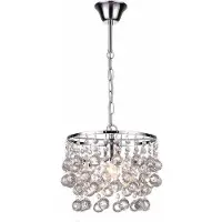 REALITY IMPORT Hanglamp London, kristal, chroom, 1xE27, 60W, kristal, afmetingen: 120x25x25 cm, IP20, merk: Reality