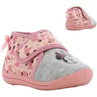 Leomil Disney Minnie - Pantoffels kinderen voor meisjes - Minnie Mouse Sloffen kind met klittenbandsluiting - Schoenen van 2 tot 8 jaar - Maat 32 - Grijs